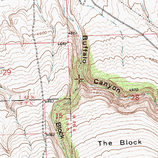 Topographic Map of Black Canyon, WY