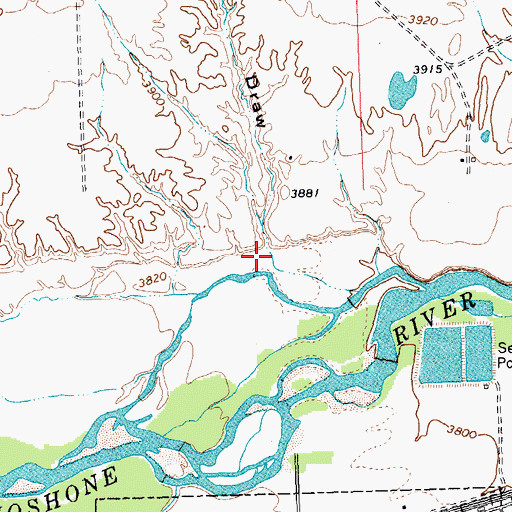 Topographic Map of Black Draw, WY