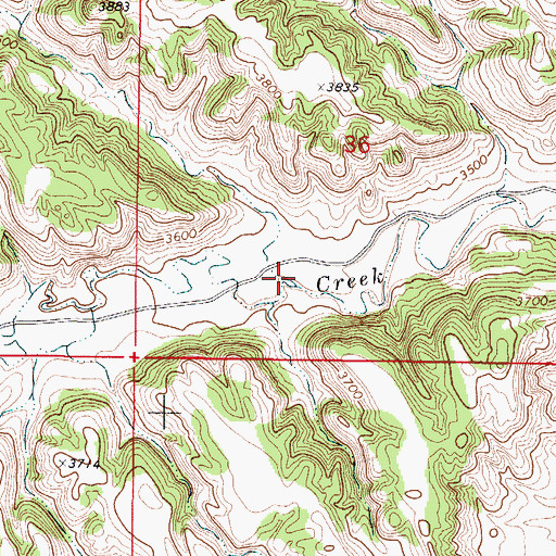 Topographic Map of Black Draw, WY