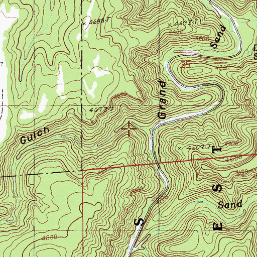 Topographic Map of Black Haw Gulch, WY