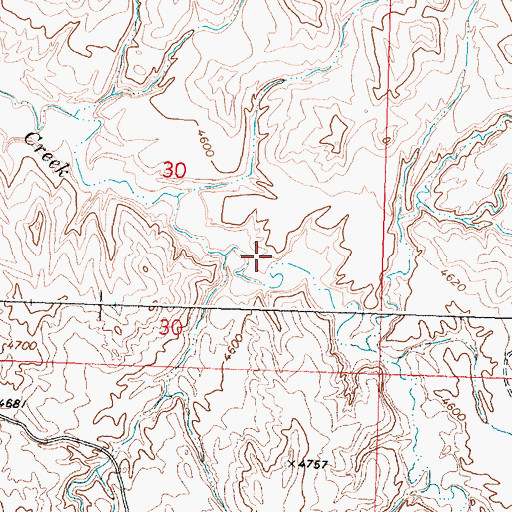 Topographic Map of Black Mountain Draw, WY