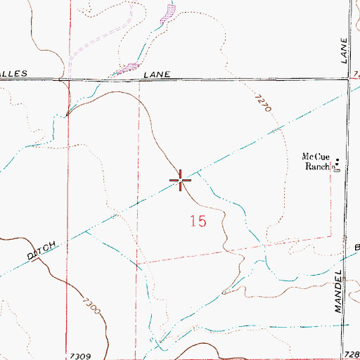 Topographic Map of Black Water Ditch, WY