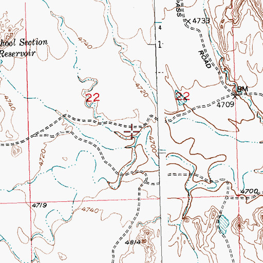 Topographic Map of Blackburn Gulch, WY