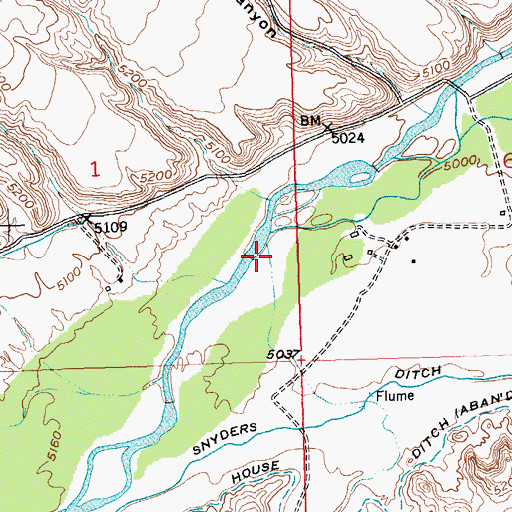Topographic Map of Blackstone Gulch, WY