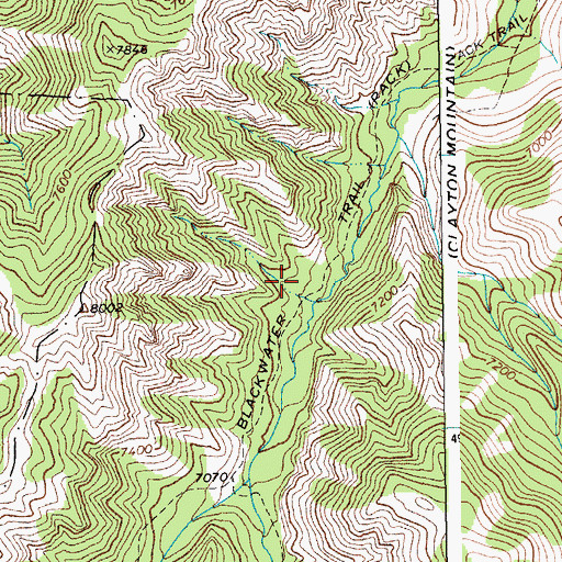 Topographic Map of Blackwater Trail, WY