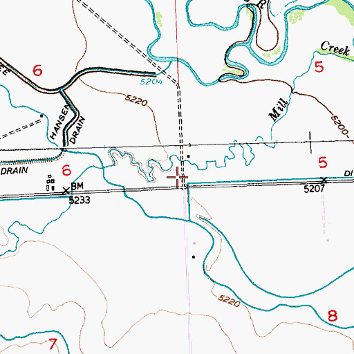 Topographic Map of Blessed Sacrament Church, WY