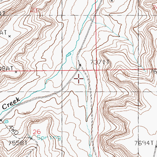 Topographic Map of Blind Canyon, WY