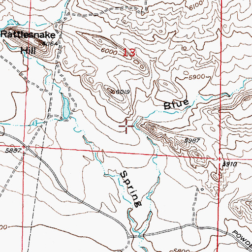 Topographic Map of Blue Canyon, WY