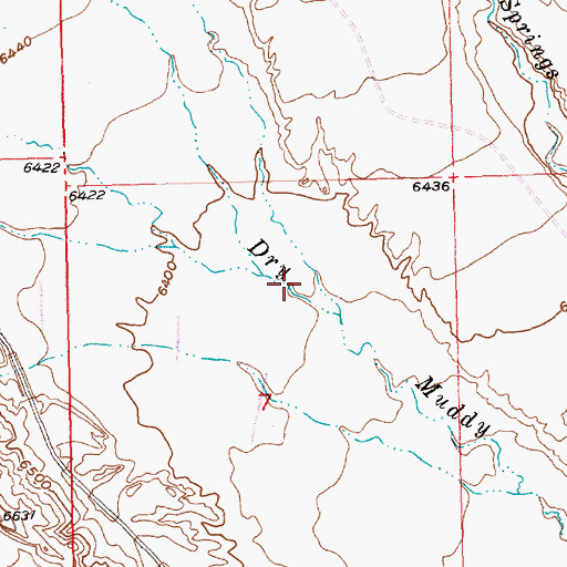 Topographic Map of Blue Draw, WY