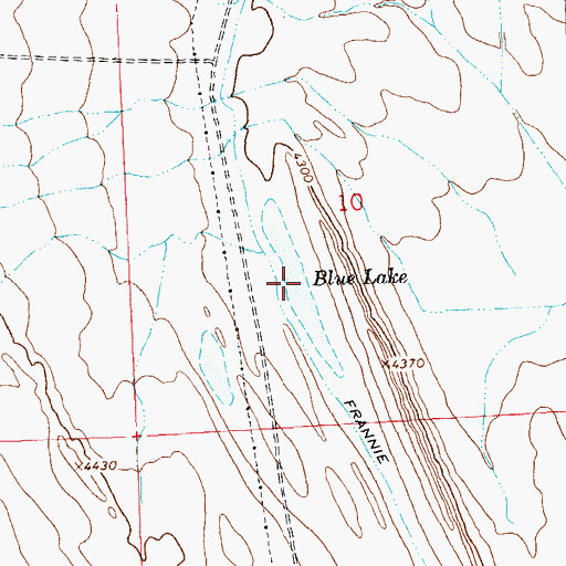 Topographic Map of Blue Lake, WY
