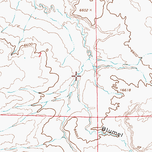 Topographic Map of Blumel Draw, WY