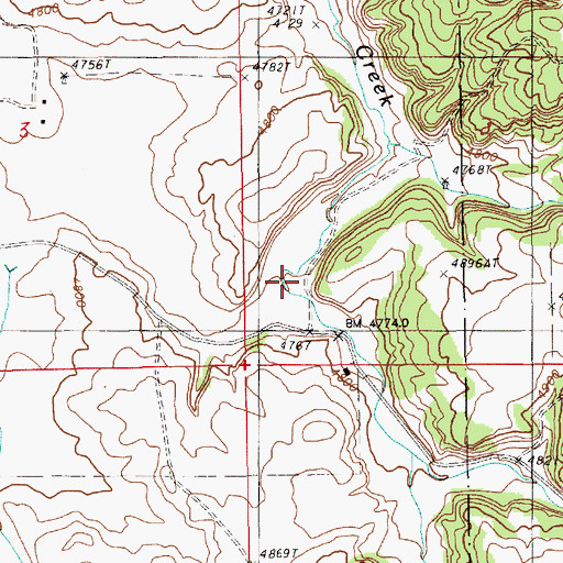 Topographic Map of Boardinghouse Creek, WY
