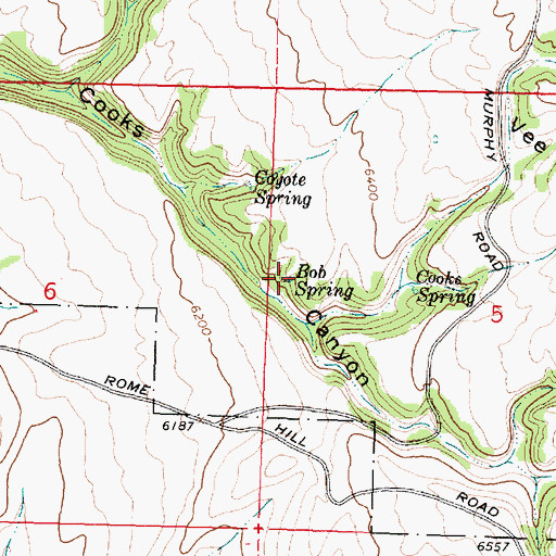 Topographic Map of Bob Spring, WY
