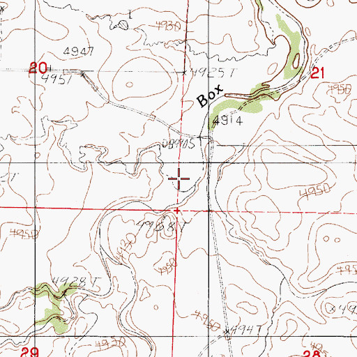Topographic Map of Bobby Draw, WY
