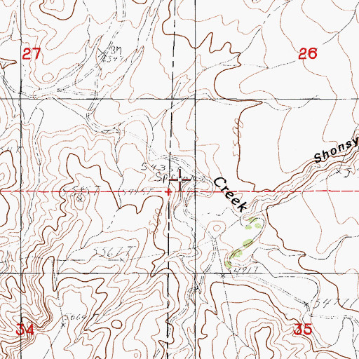 Topographic Map of Bobcat Creek, WY