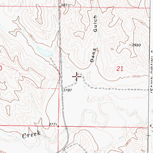 Topographic Map of Bobs Draw, WY