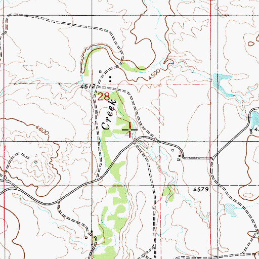 Topographic Map of Boggy Creek, WY