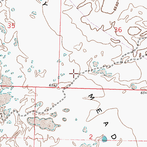 Topographic Map of Boggy Meadows, WY