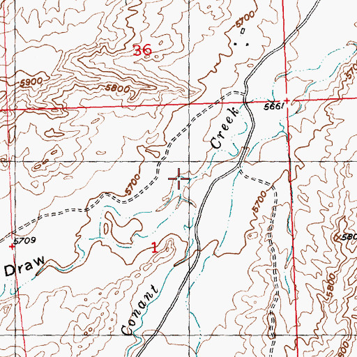 Topographic Map of Boiler Draw, WY