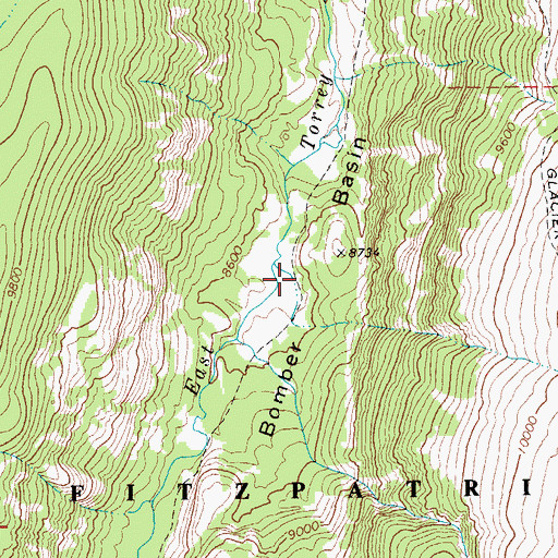 Topographic Map of Bomber Basin, WY