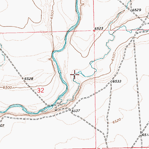 Topographic Map of Bone Draw, WY