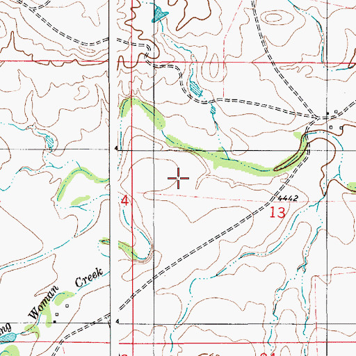 Topographic Map of Bonsell Creek, WY