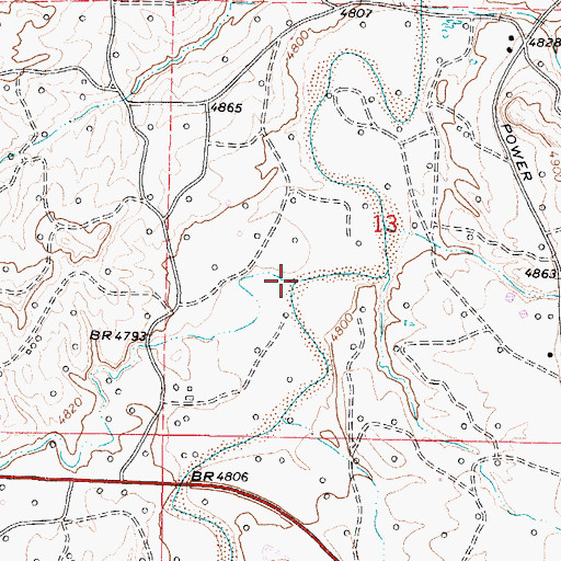 Topographic Map of Bothwell Draw, WY