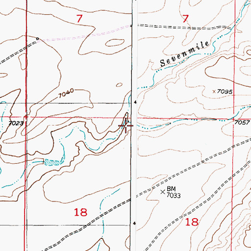 Topographic Map of Box Canyon, WY