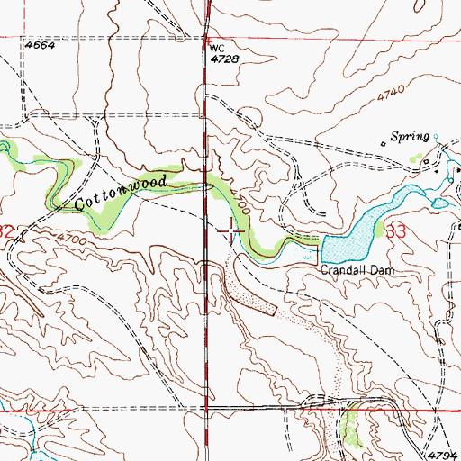 Topographic Map of Boxelder Creek, WY
