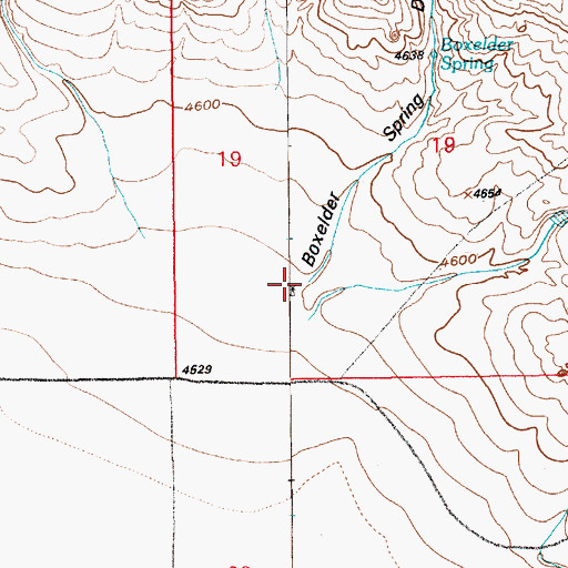 Topographic Map of Boxelder Spring Draw, WY