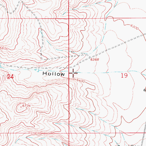 Topographic Map of Boyd Hollow, WY