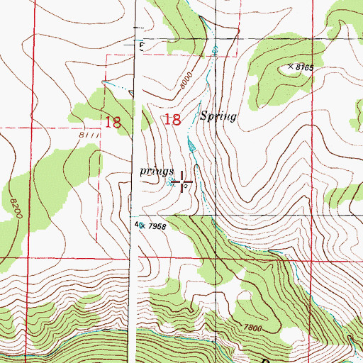 Topographic Map of Brack Cabin, WY