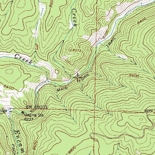 Topographic Map of Brady Creek, WY