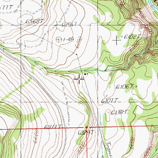 Topographic Map of Braten Ranch, WY