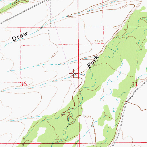 Topographic Map of Brewster Draw, WY