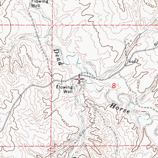 Topographic Map of Bridge Draw, WY