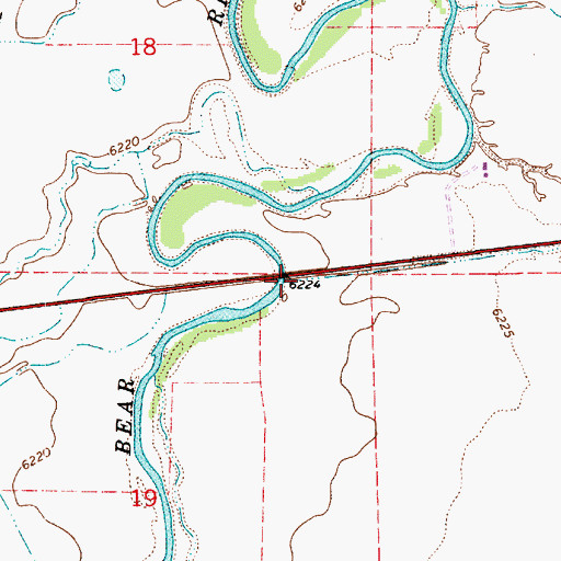 Topographic Map of Bridger Creek, WY