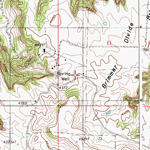 Topographic Map of Brimmer School, WY