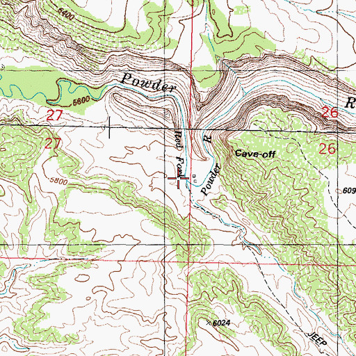 Topographic Map of Brock Camp, WY