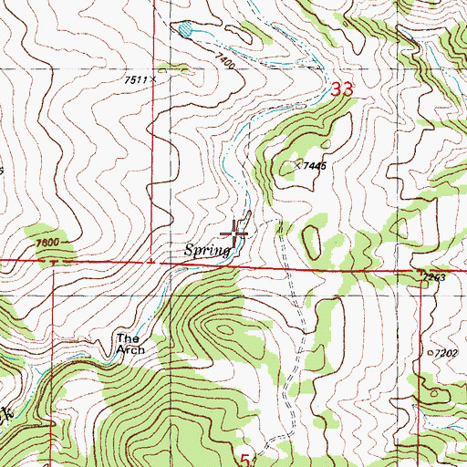 Topographic Map of Brock Cowcamp, WY