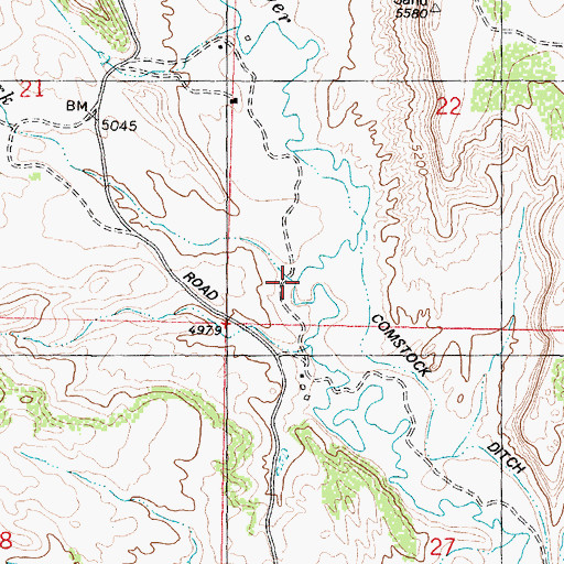 Topographic Map of Brock Fork, WY