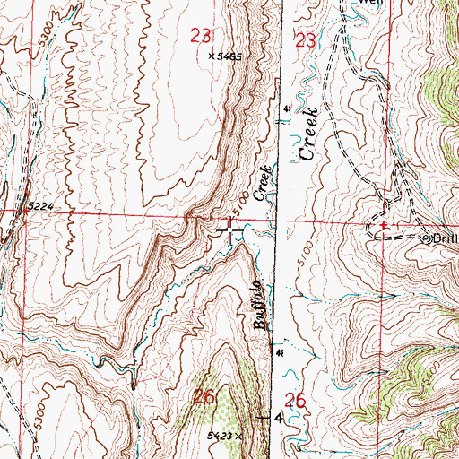 Topographic Map of Brome Draw, WY