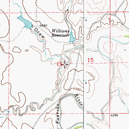 Topographic Map of Brower Draw, WY