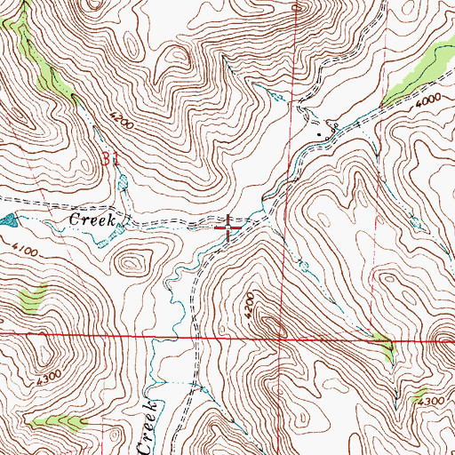Topographic Map of Brush Creek, WY