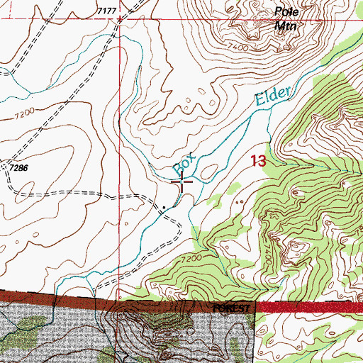 Topographic Map of Buck Creek, WY