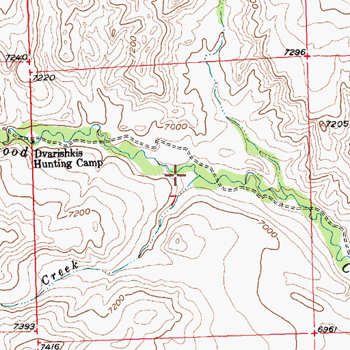 Topographic Map of Buck Creek, WY