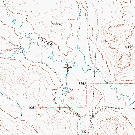 Topographic Map of Buck Creek, WY