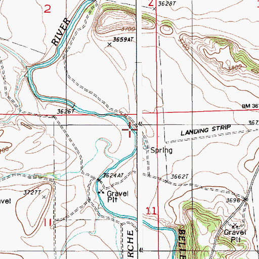 Topographic Map of Buck Creek, WY