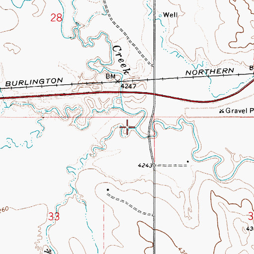 Topographic Map of Buck Creek, WY