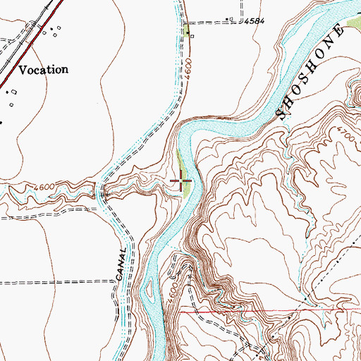 Topographic Map of Buck Creek, WY